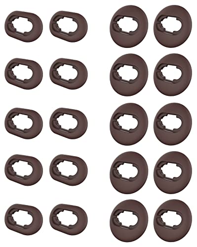 A-Focus 10 Pairs S/L Galaxy Buds Live Ear Tips Adapter Set Replacement Wing Earbuds Cushion Ear Gel Cover Skin Accessories Compatible with Samsung Galaxy Buds Live SM-R180, Mystic Brown - color: brown