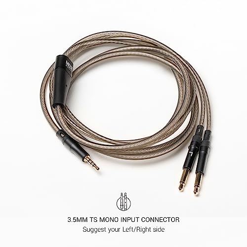 MEZE AUDIO | 2.5mm OFC Upgrade Balanced Cable for 99 Series | Silver-Plated OFC Copper | 2.5mm Male to Dual TS Mono 3.5mm Male Connector Plug | Cable Length 1.50m/4.9ft - size: 2.5 mm ( Balanced )