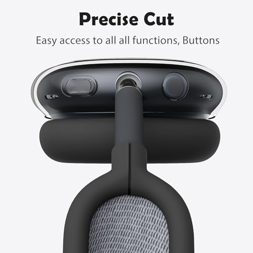 for AirPods Max Headphones Halloween Ear Covers for AirPods Max 2 | Cool Bat Clear Ear Cups Cover | Black Silicone Ear Pad Case Headband Cover for Apple AirPods Max 2/1 (2026/2024/2020) - color: Bat A/Black