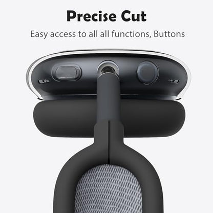 for AirPods Max Headphones Halloween Ear Covers for AirPods Max 2 | Cool Bat Clear Ear Cups Cover | Black Silicone Ear Pad Case Headband Cover for Apple AirPods Max 2/1 (2026/2024/2020) - color: Bat B/Black