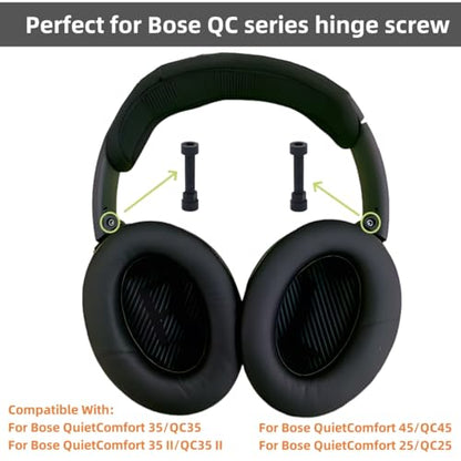 Hinge Screws Replacement for Bose QuietComfort 35 II, QC35, QC45, QC45 SE, QC25 Headphones - Fix Loose Broken Headband Swivel with Tools, 2-Pack