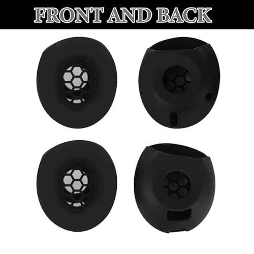 Aiivioll Studio Pro Silicone 2 in 1 Case Cover Set, Anti-Scratch Ear Pad Cover/Zipper Headband Cover for Beats Studio Pro Headphone, Studio Pro Soft Silicone Protector Accessories(Black) - color: Black