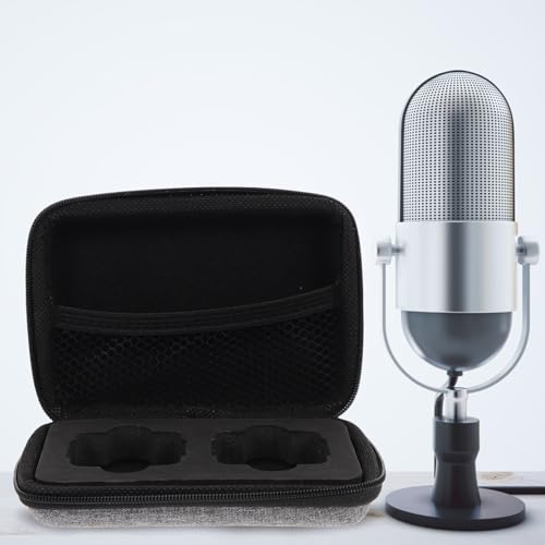TEHAUX Portable Microphone Storage Bag and Charger Cable Organizer, Waterproof Electronic Product Pouch, Compact 13.8×9.8×3.8cm Case for Outdoor Travel and Audio Accessories