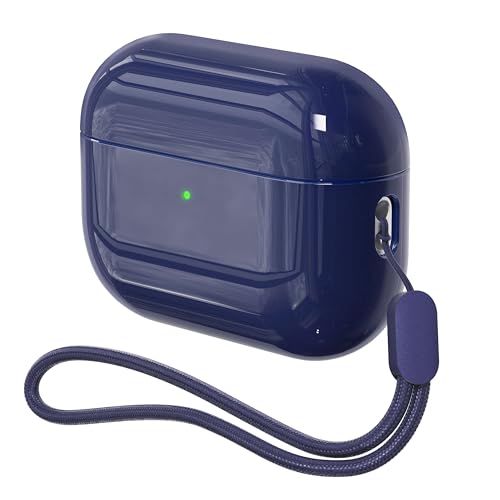 Case for AirPods Pro 3 Never-Sretch-Out DamonLight Shock-Proof Protective Semi Hard Silicone Case Compatible with Apple Airpods Pro 3rd Generation (Midnight Blue) - color: Midnnight Blue