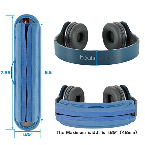Universal Replacement Headband Cushion Pad Cover Protector Compatible with ATH M50X, QC 35i/35ii, QC25, Solo 2/Solo 3, Studio 2/3 Headphones (Blue) - color: Blue