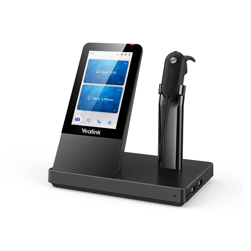 Yealink WH67 UC Wireless Noise Canceling Headset - Headset Works with USB Enabled Computers and Softphones and Also Connects to Desk Phones and Cell Phones with Built in Bluetooth