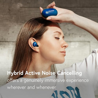 Phiaton Bonobuds True Wireless Earbuds Noise Cancelling Bluetooth Earbuds. Ambient Mode Headphones with Touch Controls. 20 Hr Battery and Quick Charge - color: Beige