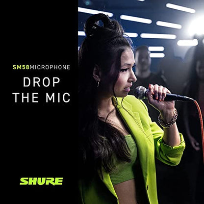 Shure SM58S Pro XLR Dynamic Vocal Microphone with On/Off Switch | Cardioid dynamic vocal mic with on/off switch for studio, live performance, podcasting and recording - style: SM58 with On/Off Switch