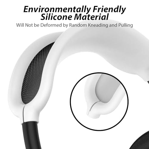 Soft Case Cover Compatible with AirPods Max Headphones, Clear Anti-Scratch Ear Pad Case Cover TPU Protective Ear Cups Covers Accessories, Anti-Dust Headband Cover Compatible with Apple AirPods Max