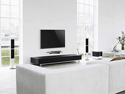 TechOrbits Glass Wall Shelf – Wall Mount Shelf for DVD Multi Media Components – Floating Entertainment Console