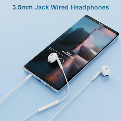 2 Pack Wired iPhone Earbuds/Wired Headphones with 3.5mm Jack Earphones | [MFi Certified] with Mic Volume Control Compatible for iPhone,iPad,iPod,Computer,MP3/4,Android Most 3.5mm Audio Devices