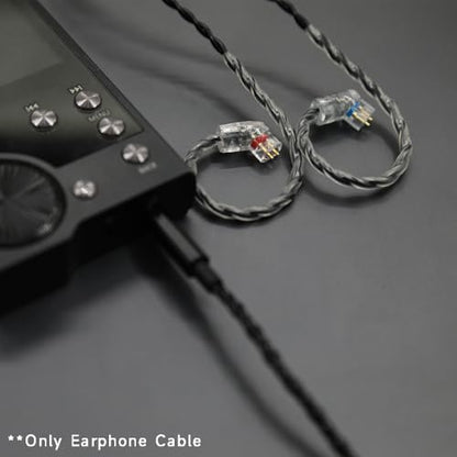 IEM Cable 4N OCC Silver-Plated Earphone in Ear Monitor Cable,1.2M Original Replacement Cable for KZ ZSN PRO/X/ZS10 PRO/ZS10 PRO X/EDX PRO/ZAR/AS24/DQS (Recessed 2Pin)