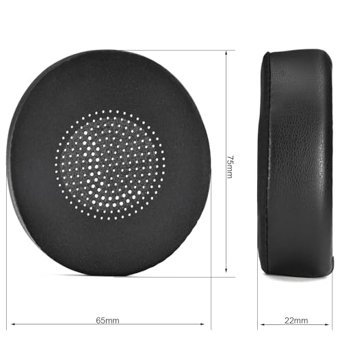 Jabra Elite 45h Evolve2 65 UC 무선 헤드폰용 젤 교체용 이어 패드 쿠션, 부드러운 단백질 가죽 폼 베개 쿨링 귀마개 커버 컵 포함