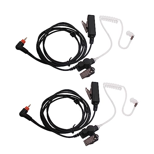 2Pcs Acoustic Tube Earpiece Headset with PTT Mic Fit for Motorola SL300 SL7550 SL7550e SL3500e TLK100 SL1600 SL2600 SL7580e SL7590e SL8550e SL4000 SL1K SL1M Two Way Radio