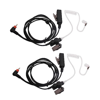 2Pcs Acoustic Tube Earpiece Headset with PTT Mic Fit for Motorola SL300 SL7550 SL7550e SL3500e TLK100 SL1600 SL2600 SL7580e SL7590e SL8550e SL4000 SL1K SL1M Two Way Radio