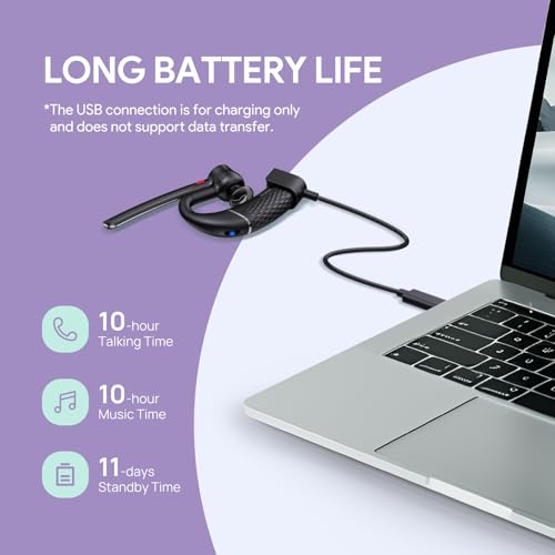 Yealink Single Ear Bluetooth Headsets BH71 Lite Wireless Earpiece Teams PC | Yealink Headset Bluetooth Earpiece with Mic for Work，Teams Zoom Certified Single Ear Headset Connect Cell Phone,Mute Function - style: BH71 Lite（Without Dongle&Case）
