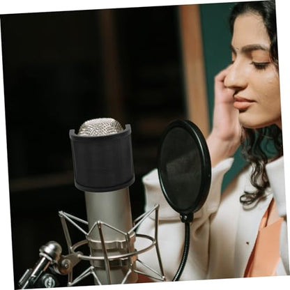 U Shaped Microphone Windscreen Shield Dual Layer Pop Filter