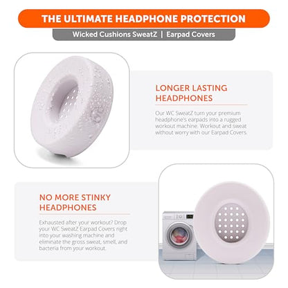 WC SweatZ Solo - Patented Earpad Sweat Covers for Beats Solo 4, Solo 3 & Solo 2, Made by Wicked Cushions | Sweatproof & Machine Washable | Cloud Pink - color: Cloud Pink