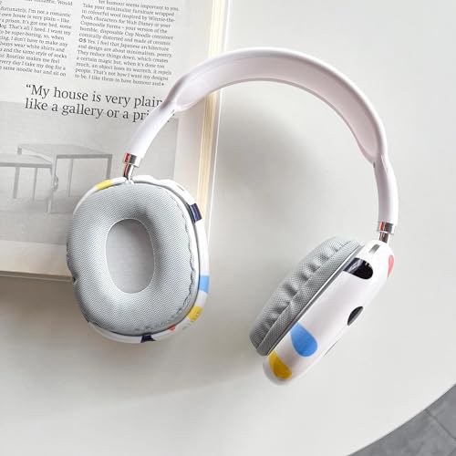 Case Compatible with AirPods Max Headphones, Soft TPU Cute Colorful Polka Dots Anti-Scratch Protective Ear Cup Covers Headphone Cases for Woman Kids - color: Colorful polka dots