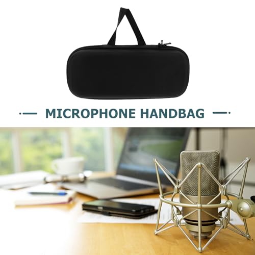 Toyvian Portable Microphone Storage Case 30x13x9cm, Mic Organizer Bag with Padded Interior for Karaoke Accessories and Travel, Sturdy Handheld Mic Carrying Pouch