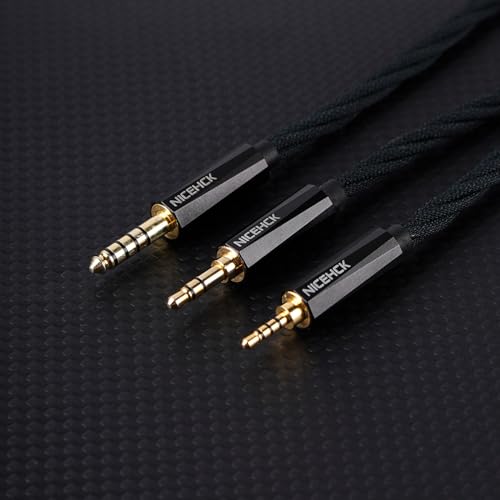 NICEHCK MeetEva IEM Cable, Silver Plated Copper Alloy Earbuds Upgrade Cords, Silver Plated OFC in Ear Monitor Cables for Audiophile Musician Replacement Cord (4.4mm with MMCX) - size: 4.4mm with MMCX