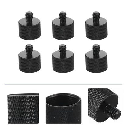 STOBAZA 6 Pcs 5/8 to 1/4 Mic Stand Screw Adapter Thread Converter Set for Microphone and Tripod Mounts, Multipurpose Mounting Accessories for Audio Equipment