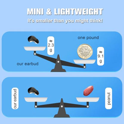 Wireless Small Mini Earbuds Bluetooth in Ear Soft Hidden Headphones Discreet Ear Buds ENC Noise Cancelling Men Women Low Profile Sleep Tiny Earphones for iPhone Android Work Sports Audiobooks - color: Black