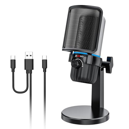 USB Microphone for PC, Computer Microphone for Gaming and Podcast, Gaming Mic with Noise Cancellation(JV908)