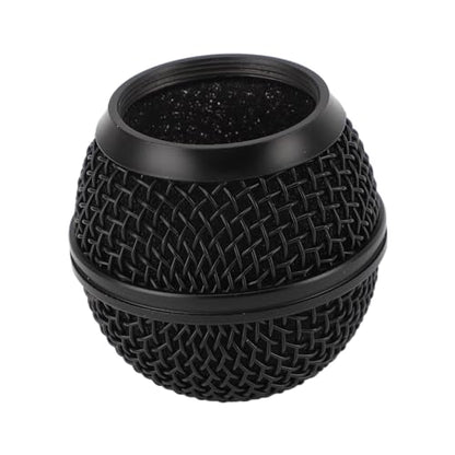 Mic Grille Replacement, Metal Microphone Grille Ball with Inner Foam, Microphone Ball Mesh Grill Parts for SM58 SM58S SM58LC BETA58 BETA58A SA M30 SV100 UT2 PGX24 SLX4