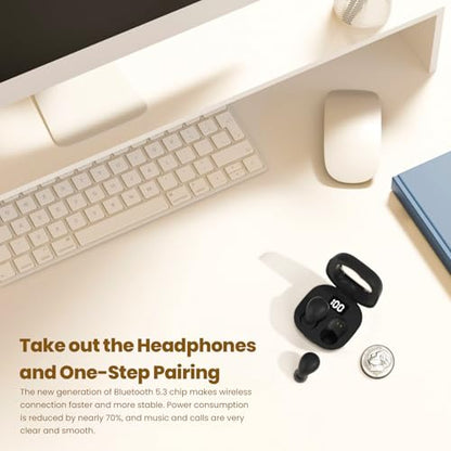Invisible Mini Sleep Earbuds Ear Buds for Side Sleepers Sleeping, Small Ears Canals Women Wireless Bluetooth Low Profile Smallest Disgused Tiny Micro Discreet Hidden Earbuds Headphones for Work - color: Skin