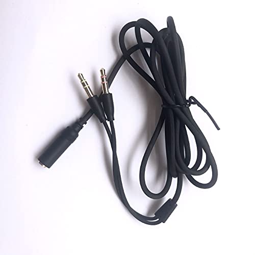 LZYDD Headset Y Splitter Audio Cable Separate Microphone Headphone Port Gaming Headset Splitter PC Headphone Adapter Cord for Razer Kraken X/BlackShark V2 Pro/Razer Nari