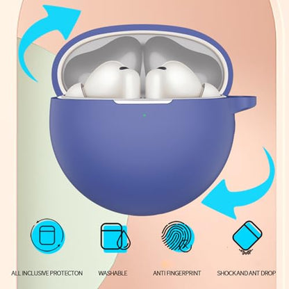 Durability Silicone Protective Cover for Wireless Earbuds Pouches AntiScratch Lightweight Case Easy - color: White