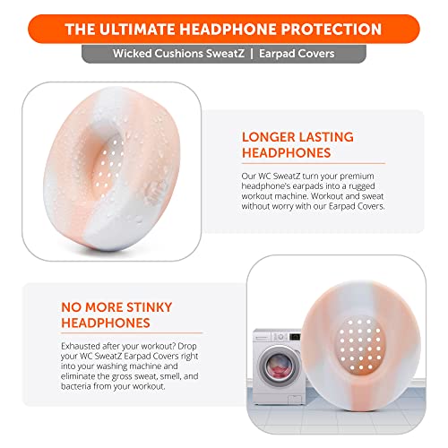 WC SweatZ Solo - Patented Earpad Sweat Covers for Beats Solo 4 & 3, Made by Wicked Cushions | Sweatproof & Machine Washable | Pink Marble - color: Pink Marble