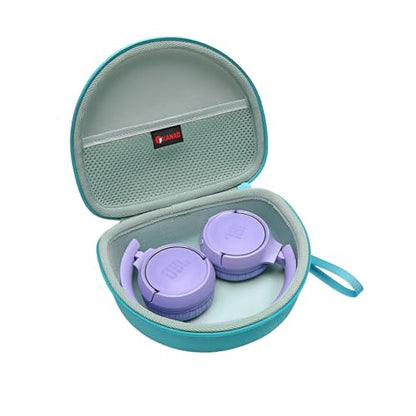 XANAD Hard Case for JBL Junior JR 470NC/460NC/320 Kids Headphones, Green | for iClever BTH12 HS19 BTH20 BTH22 BTH26/Candy Bila/Acer/JBL/MIDOLA/JoySpark/JLab/ADOOPE/Spiderman/EarFun/ Etc Kids Headphone - color: Green