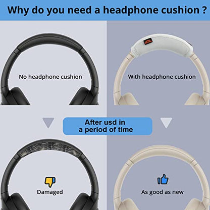 Replacement Headband Cushion Pad Cover Compatible with Sony WH-1000XM2/WH-1000XM3/WH-1000XM4 Noise Canceling Stereo Headset, Head Band Protector Pad Headband Cover (Grey) - color: Grey