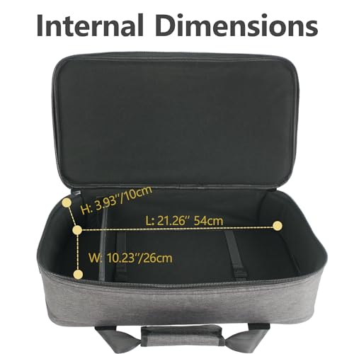 Rockhouse Padded Guitar Pedal Board Case, DJ Music Gear Carry Bag (MEB-L) | Internal 21.26*10.23*3.93'', Fit for Boss Line 6 Effect Pedals, Travel Gig Bag with Divider & Accessory Pocket, Musician Gift - size: MEB-L