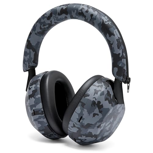 WC ShellZ XM5 - Exterior Shell & Headband Covers for Sony WH1000XM5 | Made by Wicked Cushions | Protective, Made with Premium Silicone | Black Camo - color: Black Camo