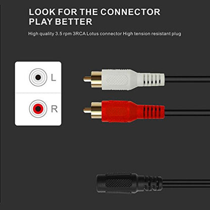 3.5mm to RCA Audio Cable,Gold Plated 3.5mm Female to 2RCA Male Stereo Y Splitter Audio Cable for Smartphones,MP3, Tablets,Speakers,Home Theater - 3.5 Female to 2RCA 30cm - size: 3.5mm Female to 2RCA 0.3m