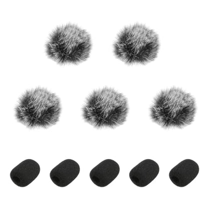 MECCANIXITY Microphone Cover Windscreen Foam Cover Foam Mic Sponge 5mm with White Black Cap for 0.5 to 1.2mm Microphone 1 Set - color: White Black, size: 5mm