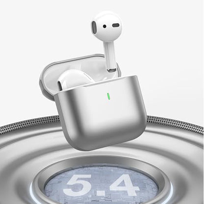 5.4 Earbuds Bluetooth Earphones, Dual-Channel | USB-C Charging Case HiFi Stereo, Sound in-Ear Earphones, Touch Control Ear Auto Pairing Headphones for Apple AirPods - color: White