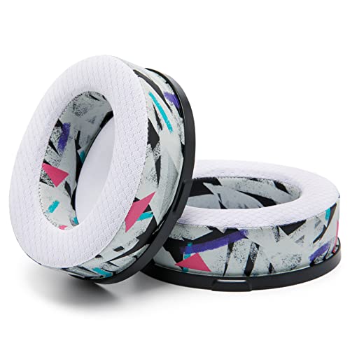 WC Freeze Penrose - Cooling Gel Earpads for Audeze Penrose & Mobius | Made by Wicked Cushions | Hybrid Fabric, Improved Durability, Thickness & Sound Isolation | 90s White - color: 90s White