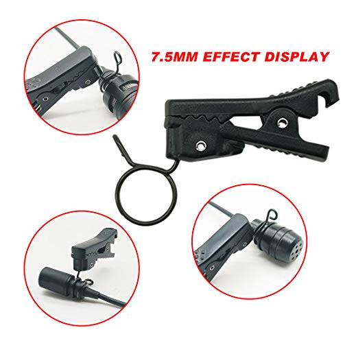ABS Plastic Lavalier Microphone Tie Clip for All Kinds of Omnidirectional Condenser Microphone for Sony UWP, Saramonic, Sennheiser, Boya,Shure Lavalier Lapel Microphone, Pack of 2 (7.5mm) - size: 7.5mm