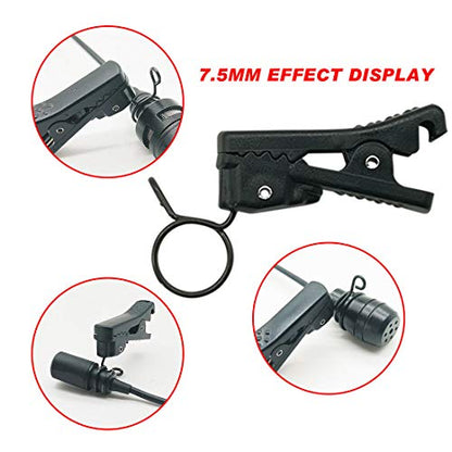 ABS Plastic Lavalier Microphone Tie Clip for All Kinds of Omnidirectional Condenser Microphone for Sony UWP, Saramonic, Sennheiser, Boya,Shure Lavalier Lapel Microphone, Pack of 2 (7.5mm) - size: 7.5mm