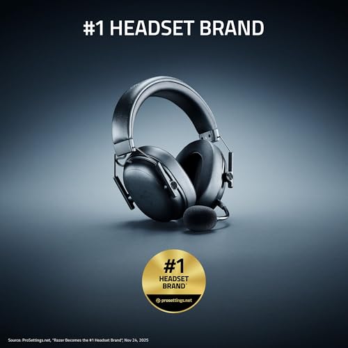 Razer BlackShark V3 X HyperSpeed Wireless PC Gaming Headset, Black | 50mm Drivers, Cardioid Mic, 2.4 GHz, Bluetooth, USB, Works with Mac, PS5, Nintendo Switch, Smartphone, 70 Hr Battery - color: Black, style: PC