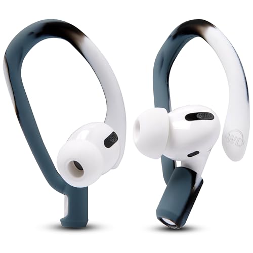 WC HookZ - Patented Upgraded Over Ear Hooks for AirPods Pro 1, 2 & AirPods 1, 2 & 3- Two Size Pairs Included in Package, Unique Left & Right Hook, Made by Wicked Cushions | Mixed Marble - color: Marble
