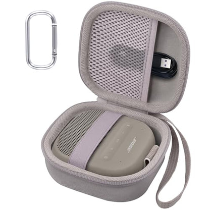 Aenllosi Case for Bose SoundLink Micro 2nd Gen Speaker, Sandstone | EVA case construction, Water-resistant design, Dust-resistant design, Protective case only - color: Sandstone, style: Hard Case for Bose SoundLink Micro 2nd Gen