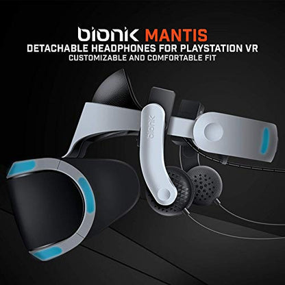 Bionik Mantis Attachable VR Headphones: Compatible with PlayStation VR, Adjustable Design, Connects Directly to PSVR, Hi-Fi Sound, Sleek Design, Easy Installation - color: Black