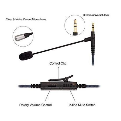 Boom Gaming Microphone Cable Compatible with Game PS4 Xbox One PC Laptop Phone and Sony MDRXB950BT, MDRXB650BT, MDR1000X, MDR100ABN, WH1000XM2, MDR-1A Headphone | with Volume Control and Mute Switch