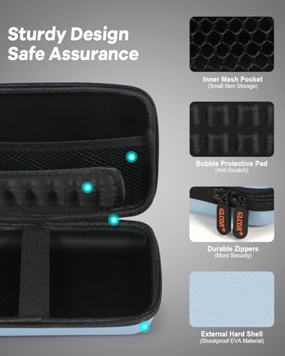 Shockproof Hard Shell Carrying Case, Case for External Hard Drive - color: Light-Blue
