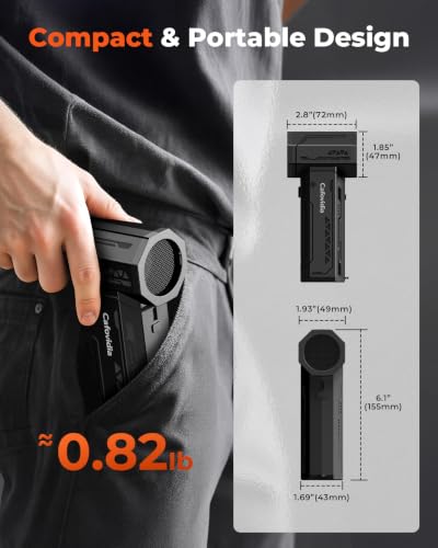 Electric Air Duster, Compressed Air Duster, 470g Thrust | 300000RPM Brushless, 10000mAh Rechargeable Battery, 4-Speed Adjustable,187 CFM,Cordless Air Blower for Car, PC& Outdoor